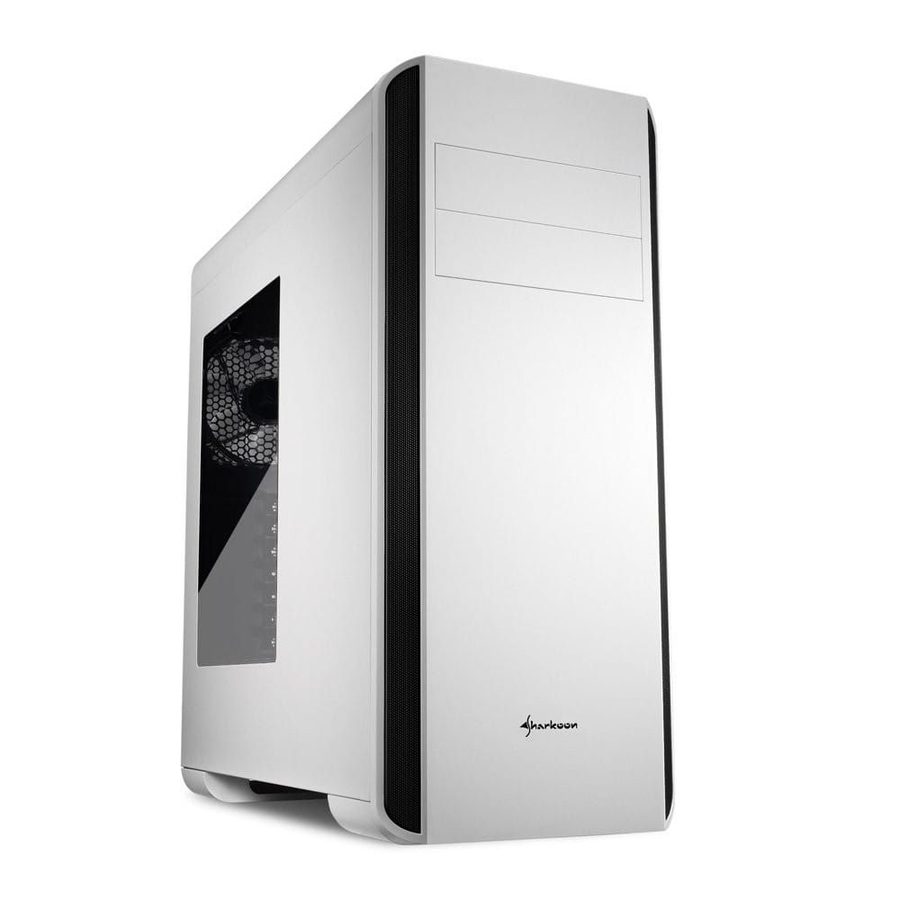 Sharkoon BW9000-W Midi-Toren Zwart, Wit computerbehuizing